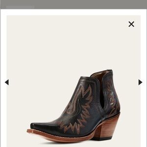 Ariat Black and Tan Western Ankle Booties